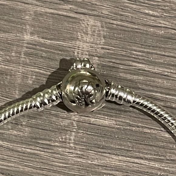 Pandora Style Sterling Silver Cheshire Cat Charm Bracelet 7.1” - Picture 3 of 6